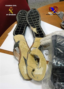 Suelas De Zapato En Las Que Estaba Oculta La Droga