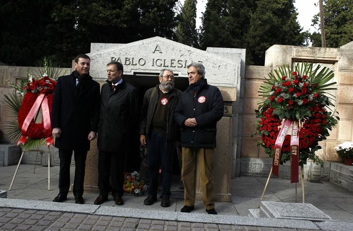 Cándido Méndez, Marcelino Iglesias Y Tomás Gómez En Acto De Iglesias