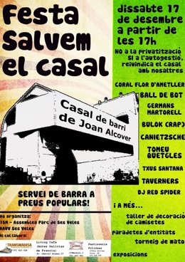 Cartel Fiesta Para Salvar Casales De Barrio