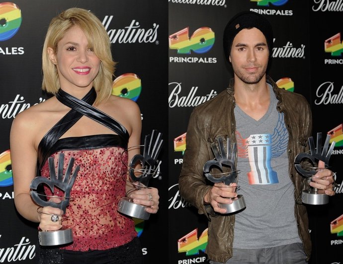 Shakira Y Enrique Iglesias Triunfan En Los Premios 40 Principales