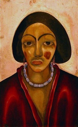 'Mujer Con Vestido Rojo