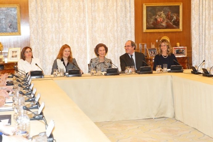 Doña Sofía Durante La Reunión Del Real Patronato De La Discapacidad