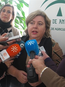 La Consejera De Agricultura Y Pesca De La Junta De Andalucía, Clara Aguilera.