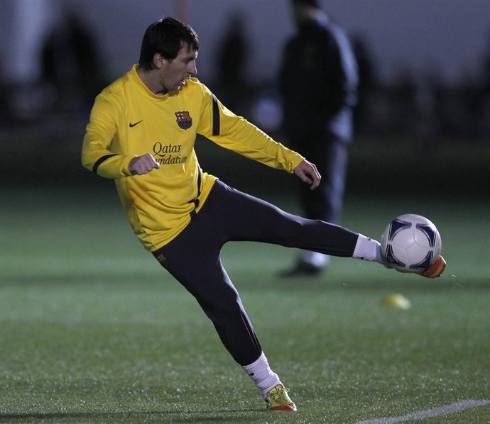 Leo Messi En Un Entrenamiento Del Mundial De Clubes