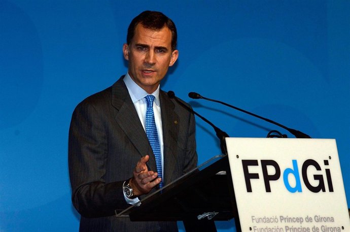 Don Felipe Durante Un Discurso En La Presentación De La Fundación Príncipe De Gi