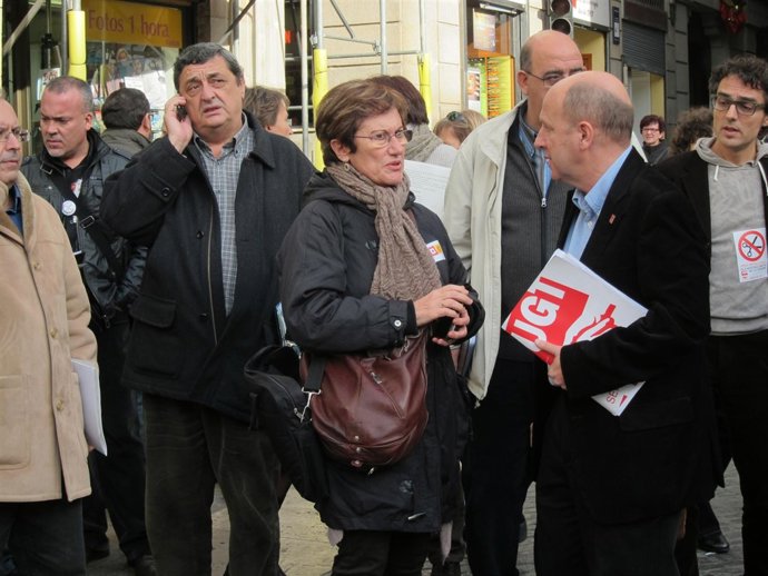 Luis Blanco (IAC), Josefina Pujol (CC.OO.) Y Xavier Casas (UGT)