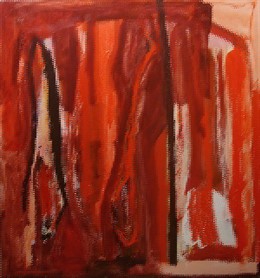 Obra Perteneciente A La Exposición 'Rojo' En Galería Concha Pedrosa