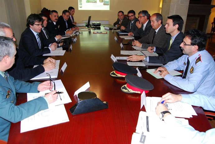 Puig En La Reunión De La Junta Local De Seguridad En Girona