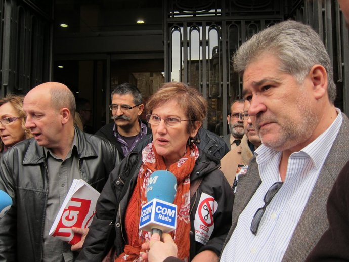 Xavier Casas (UGT), Josefina Pujol (CC.OO.) Y Ricardo Rodilla (IAC)