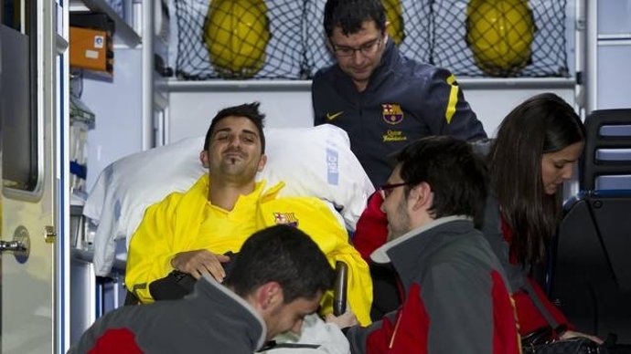 David Villa Llegando Al Hospital