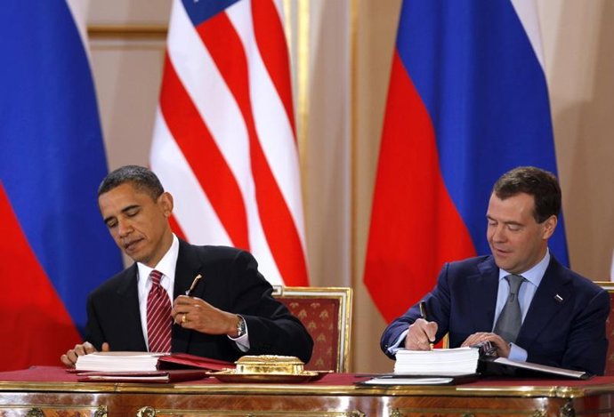 Obama y Medvedev 