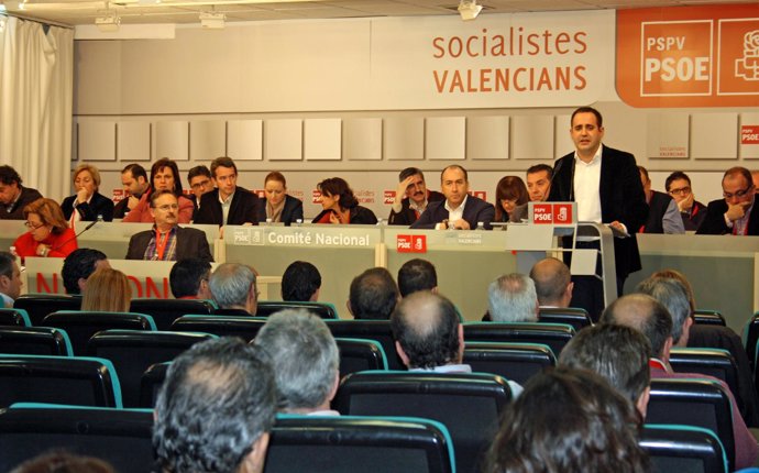 Jorge Alarte Interviene En El Comité Nacional Del PSPV.