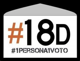 Logo Manifestación 18D Democracia Real Ya