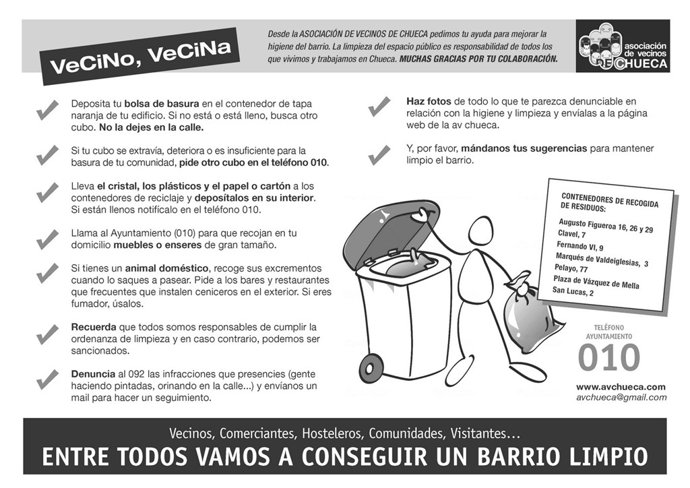 Póster Enviado Por La Avchueca A Los Vecinos