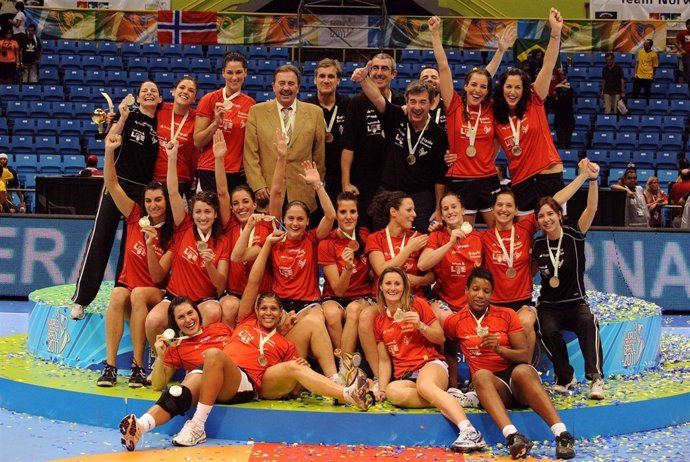 Podio Balonmano Femenino Brasil