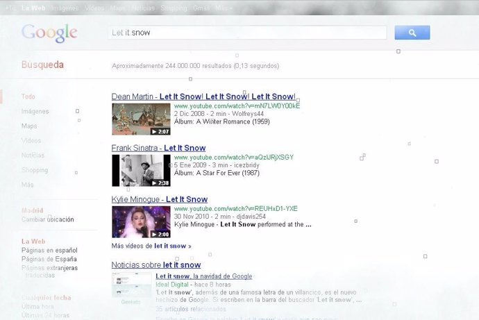 'Let It Snow' En Google