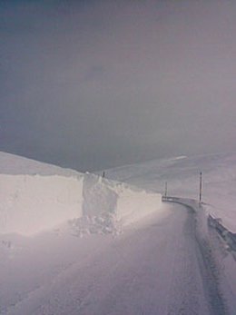 Imagen De La Carretera De Belagua En Una Nevada Anterior.