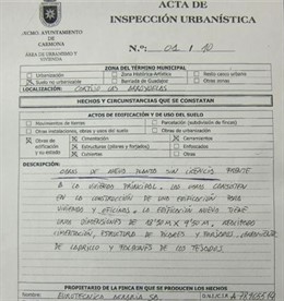 Acta De Inspección.