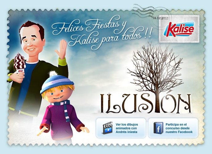 Postal De Navidad De Iniesta Y Kalise