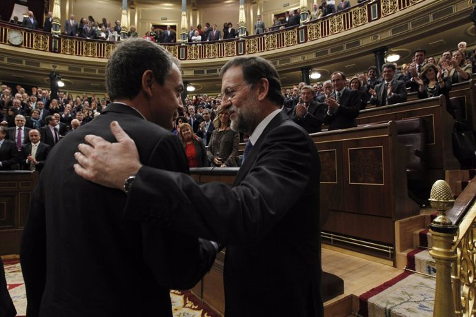 Zapatero Felicita A Rajoy Tras Ser Investido Presidente