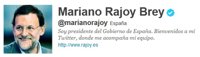 Rajoy cambia su perfil en 'Twitter' para presentarse como presidente del Gobierno 