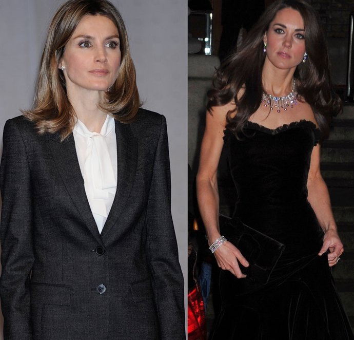 Montaje Doña Letizia Y La Princesa Catalina