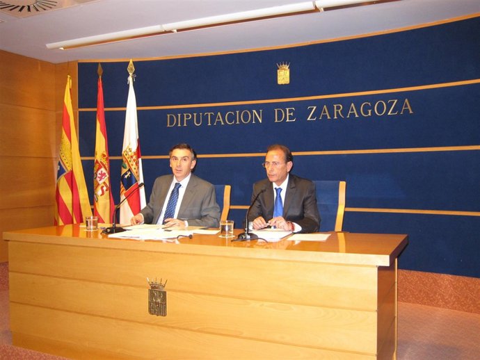 El Presidente De La DPZ Y El Vicepresidente En La Rueda De Prensa