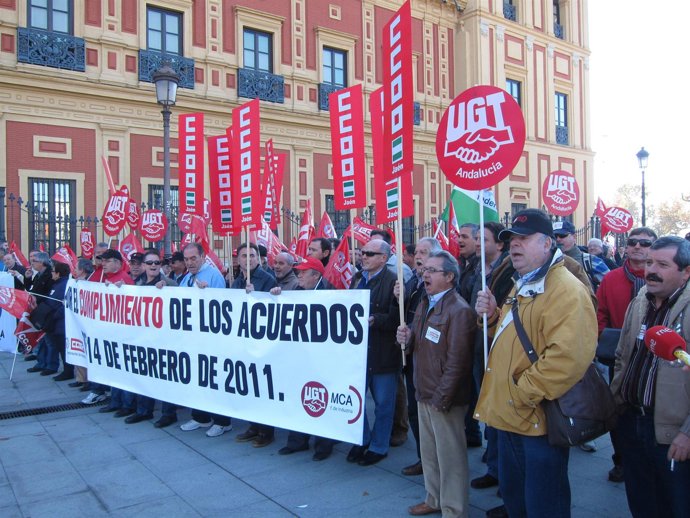 Concentración De Empleados De Santana, Visteon, Astilleros Y Boliden En Sevilla