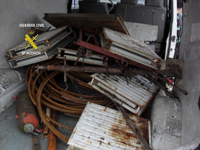 Material Incautado A Dos Detenidos Por Robo De Chatarra