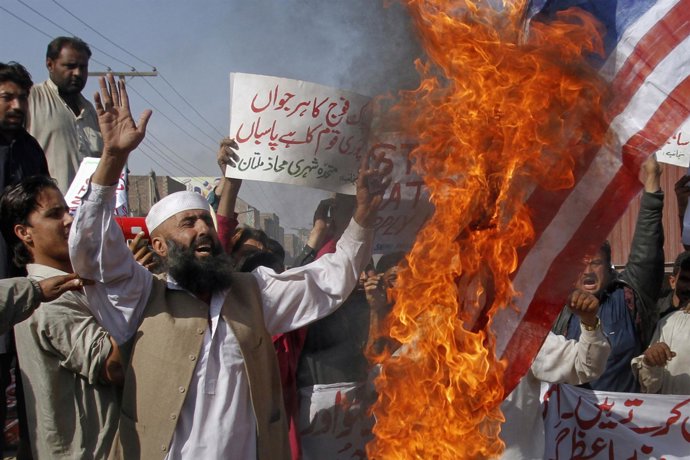 Manifestación Antiestadounidense En Pakistán