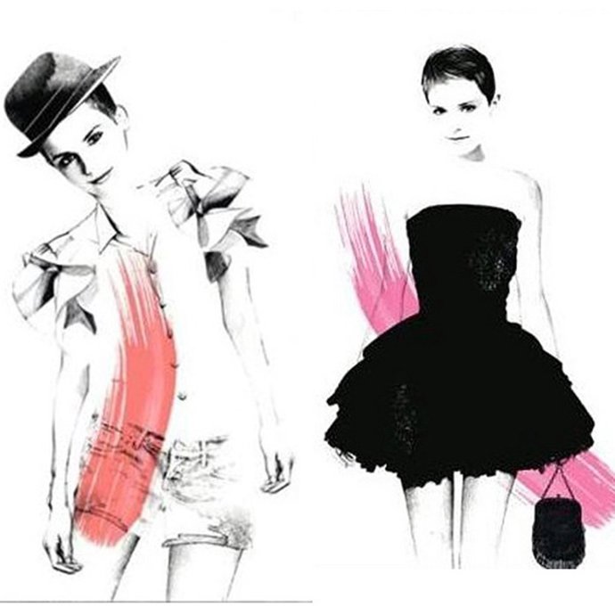 Bocetos De Emma Watson Para Lancome