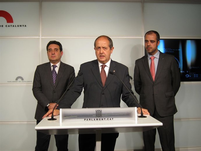 El Conseller Felip Puig, Manuel Bustos (FMC) Y Miquel Buch (ACM)