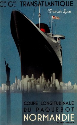 Portada Del Corte Longitudinal Del 'Normandie', De André Wilquin