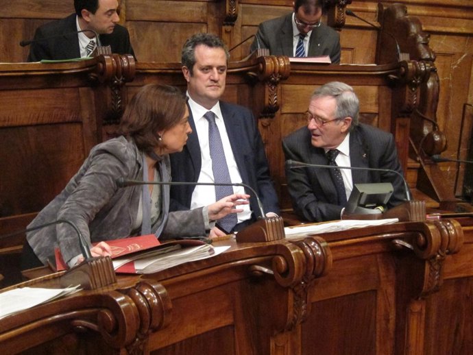 Sònia Recasens, Joaquim Forn Y Xavier Trias, En El Pleno