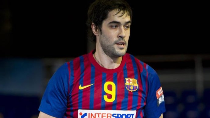 El Jugador Del FC Barcelona Raúl Entrerríos