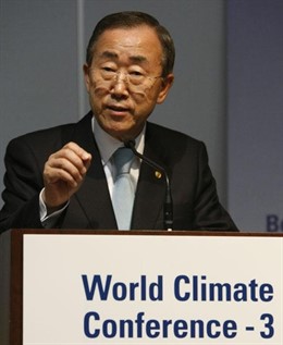 El secretario general de la ONU, Ban Ki Moon