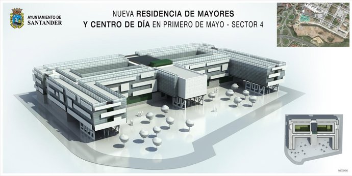 Infografía Residencia Mayores Primero De Mayo (Santander)