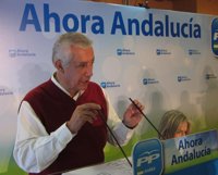 Arenas ve "cínico" que el PSOE-A lleve ocho años "aplaudiendo" a Zapatero y en una semana se "enfrente" a Rajoy