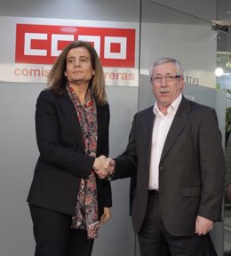 Toxo Y La Ministra De Empleo Se Reúnen En Madrid