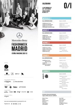 Calendario Mercedes-Benz Fashion Week Para Febrero De 2012 