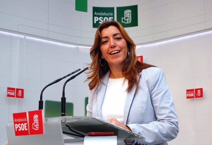 Susana Díaz En La Sede Del PSOE-A.