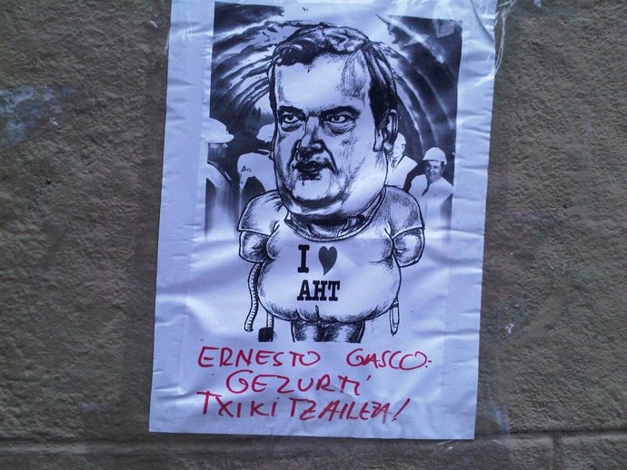 Cartel Con Una Caricatura Del Socialista Ernesto Gasco