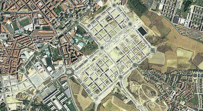 Ortofoto Del Nuevo Barrio Pamplonés De Lezkairu.