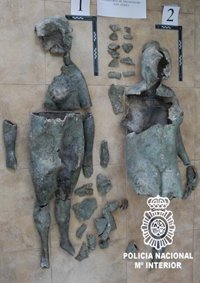 Una operación del CNP permitió recuperar en trozos dos esculturas de Campillo valoradas en 120.000 euros