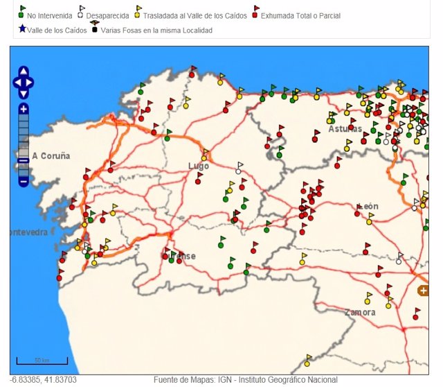 Mapa De Fosas En Galicia