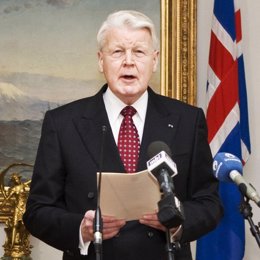 El presidente de Islandia, Olafur Grimsson