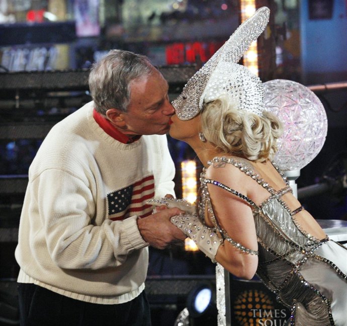 Michael Bloomberg, Alcalde De Nueva York, Y Lady Gaga