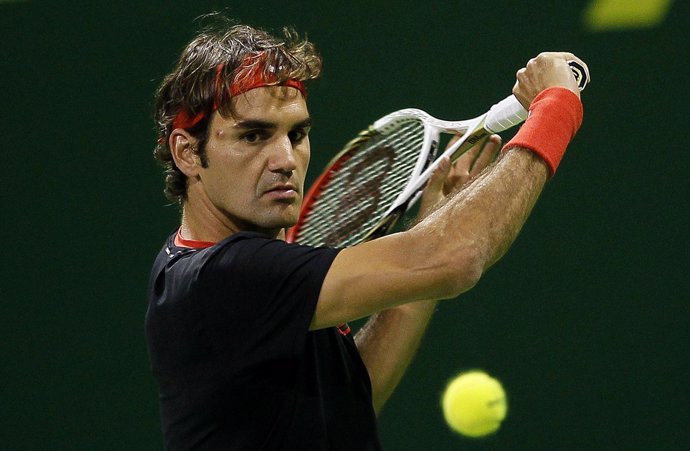 Roger Federer En Su Debut En Doha