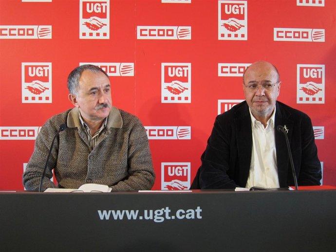 Los Secretarios De Ugt Y CCOO, Álvarez Y Gallego