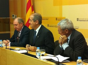 El Conseller Felip Puig, Joan Aregio (SCT) Y Sebastià Salvadó (Racc)